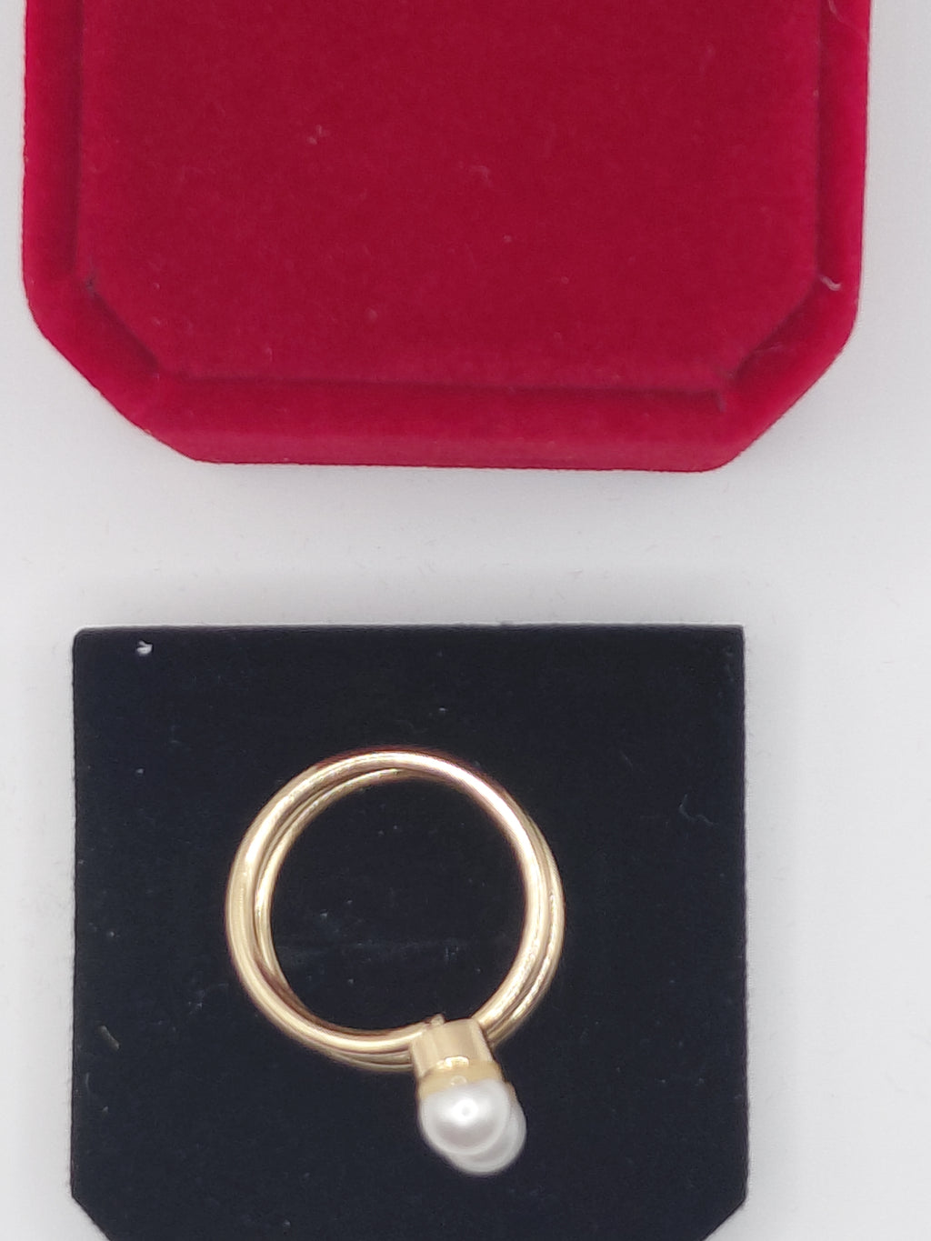 Bague spirale avec perle