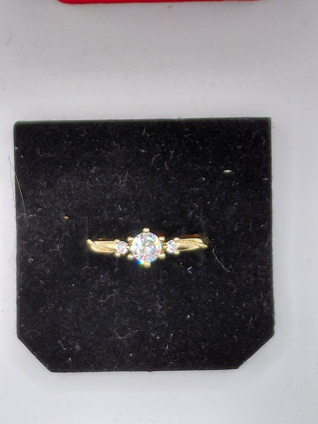 Bague zirconium ajustable
