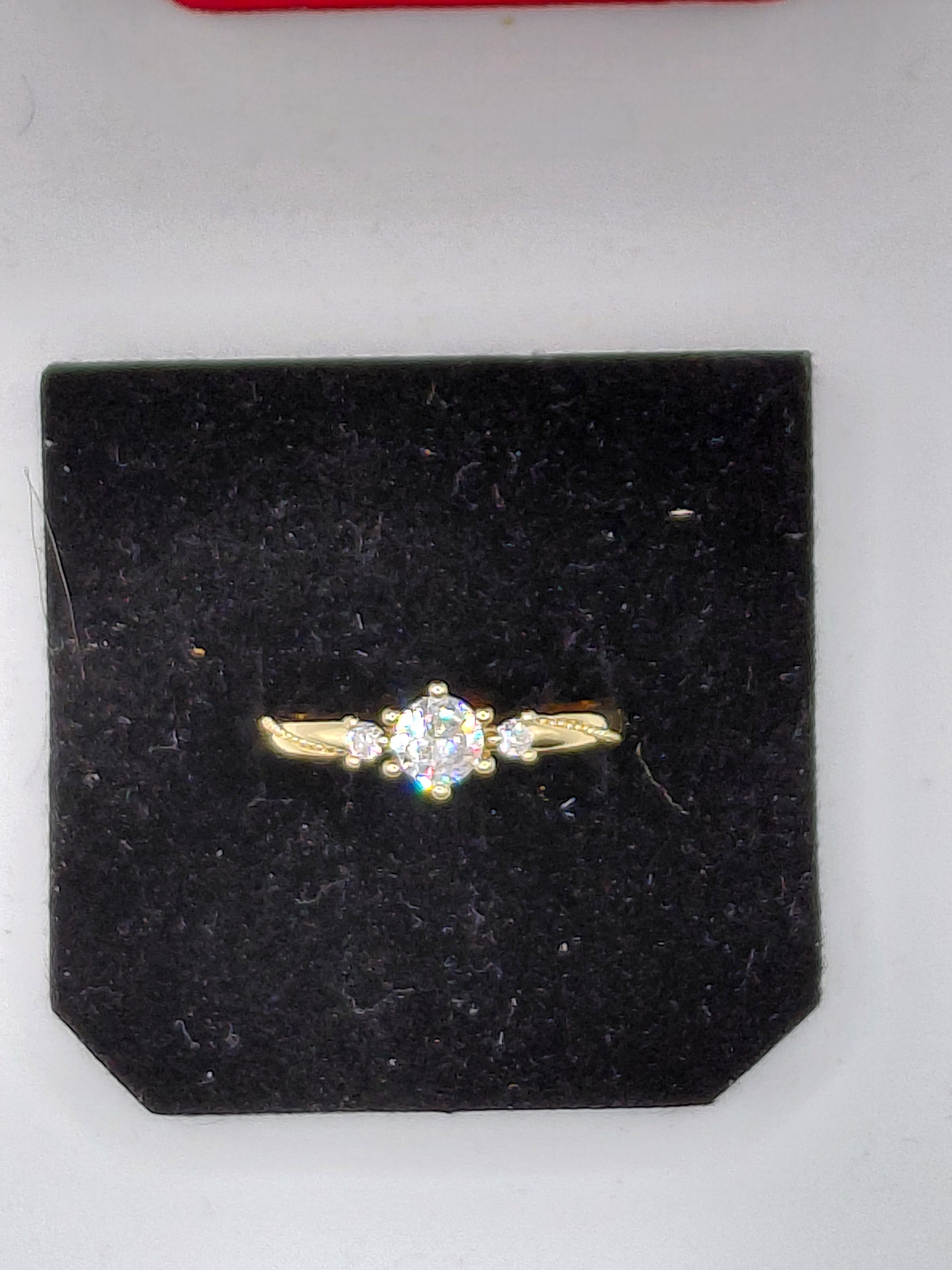 Bague zirconium ajustable