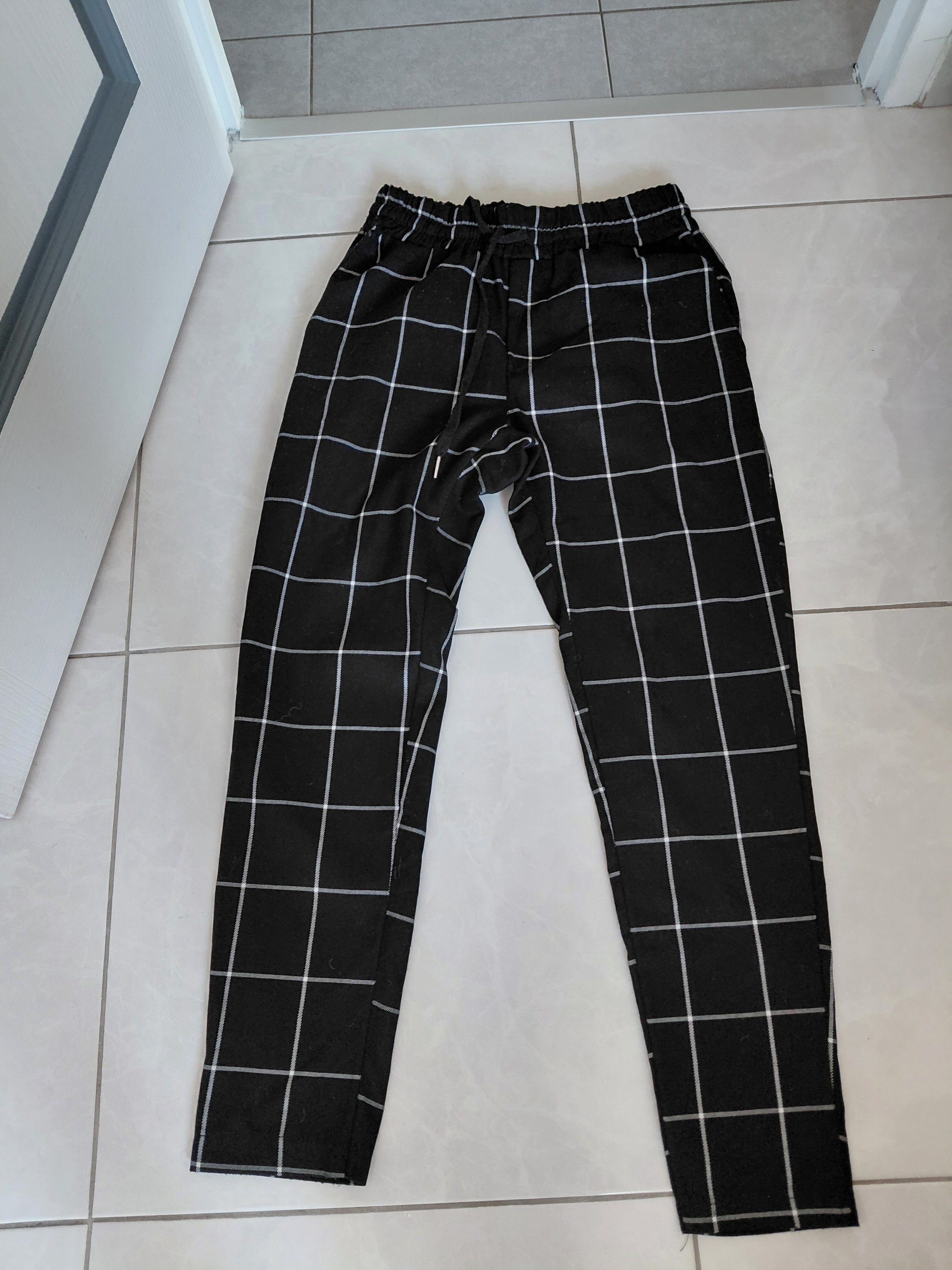 Pantalon a carreaux homme