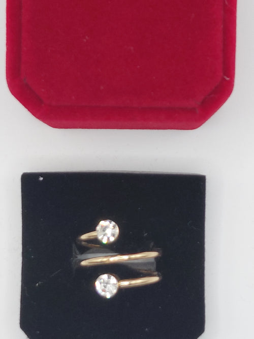 Bague spirale avec zirconium