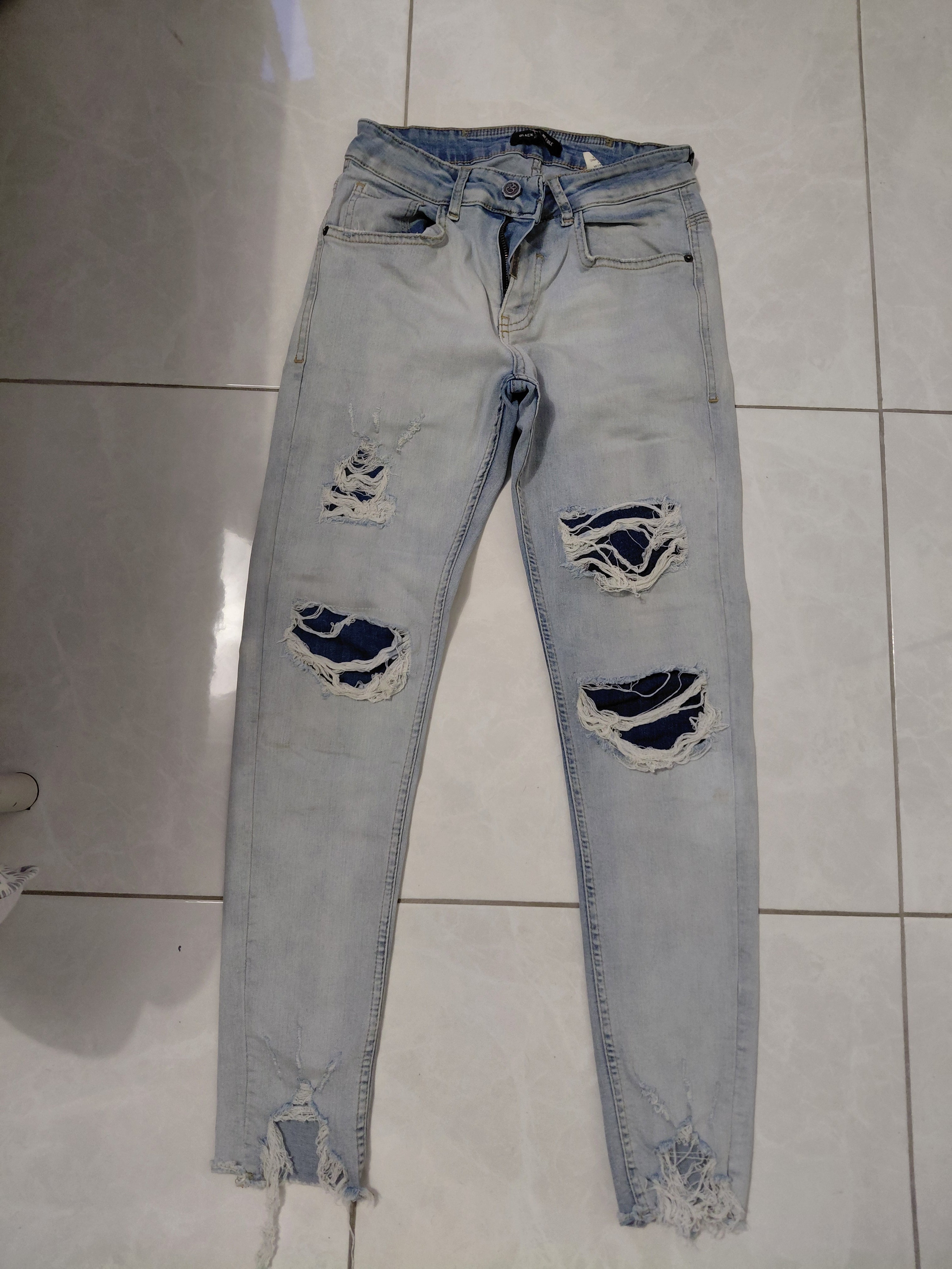 Jeans destroy Black needle