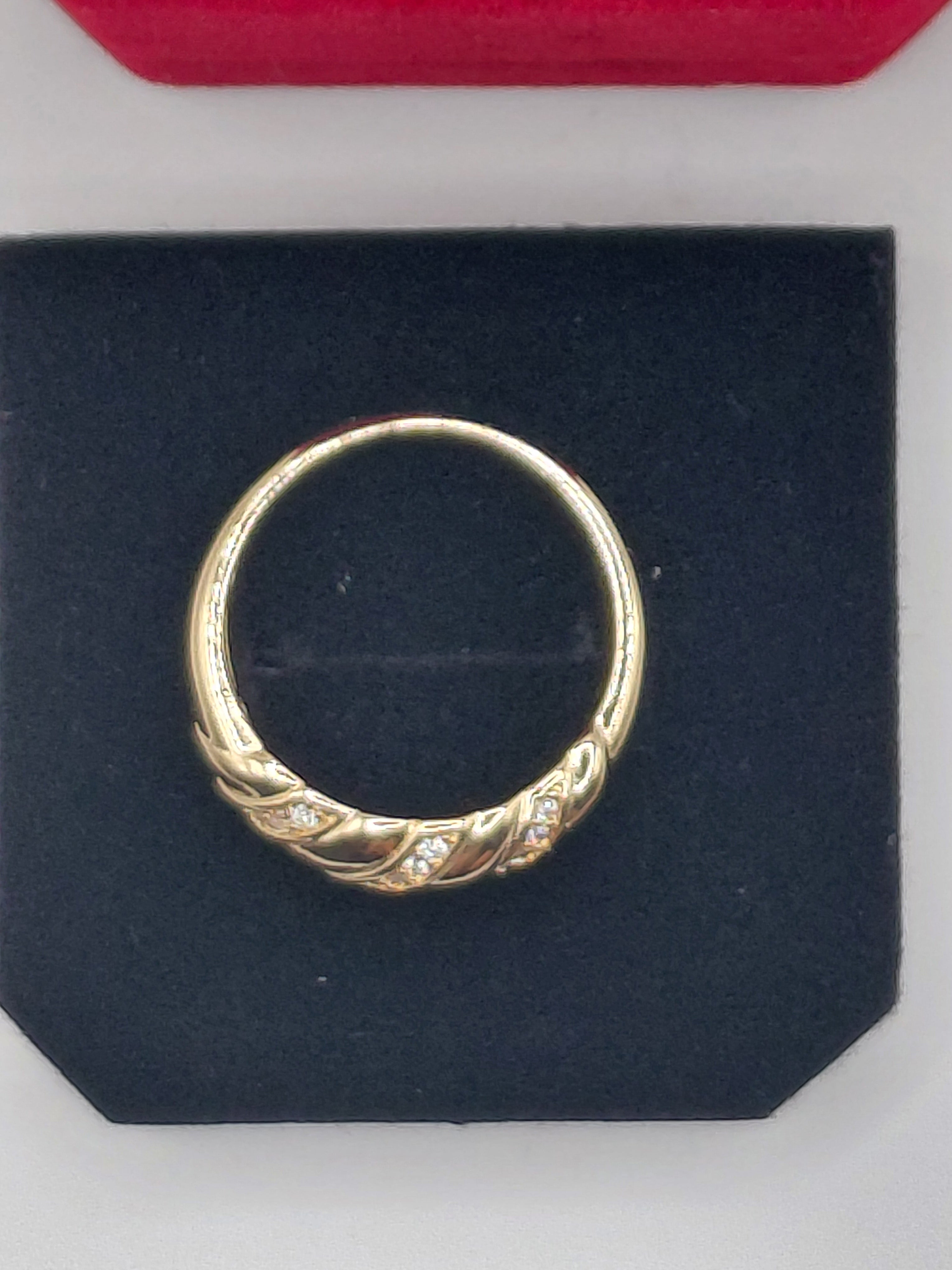 Bague torsadée micro zirconium