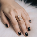 Bague spirale avec zirconium