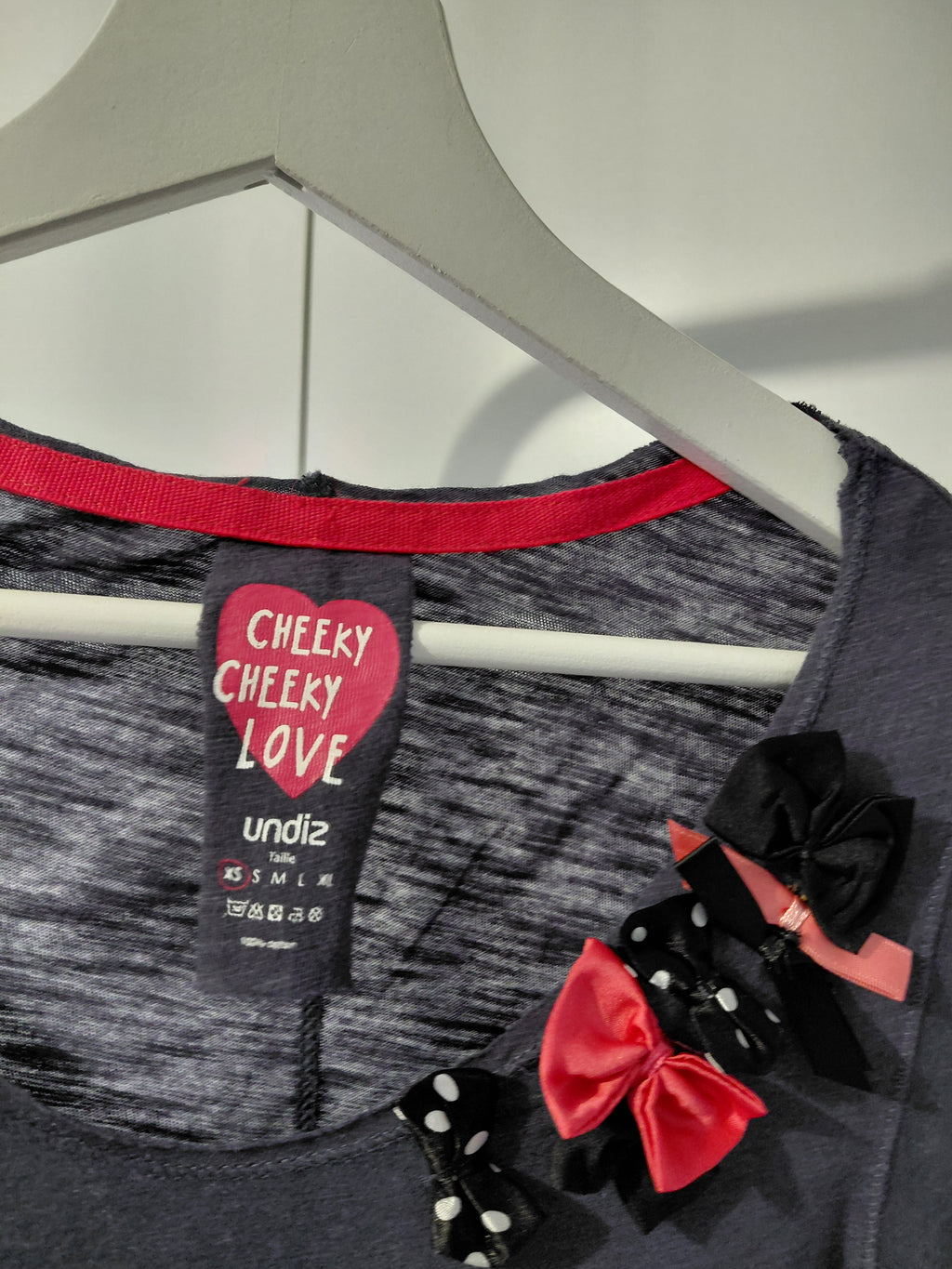 Tee-shirt manches longues femme Checky check love