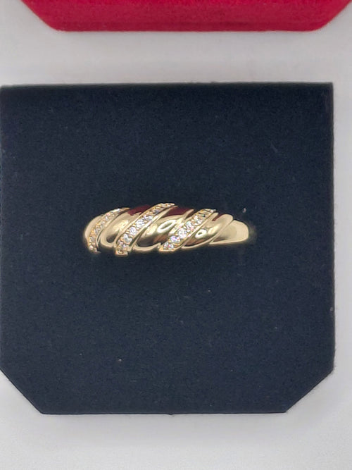 Bague torsadée micro zirconium