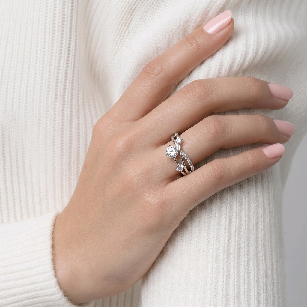 Bague argent design
