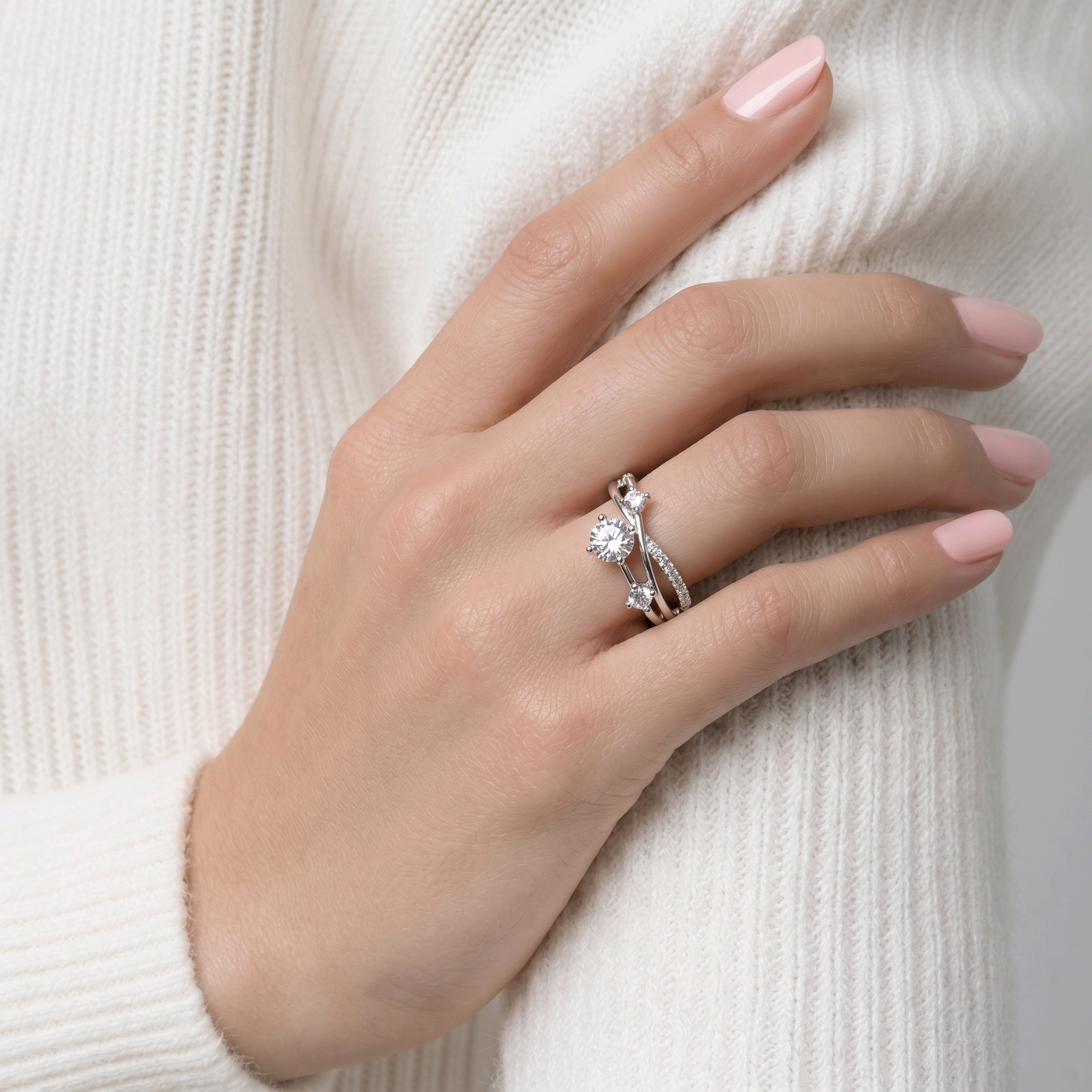 Bague argent design