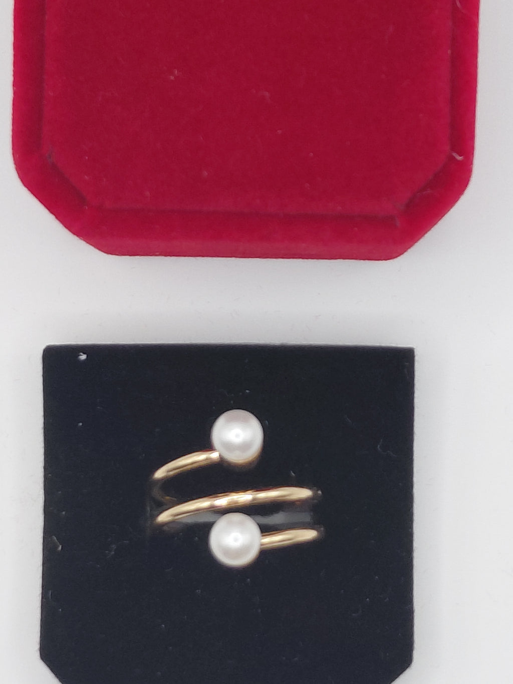 Bague spirale avec perle