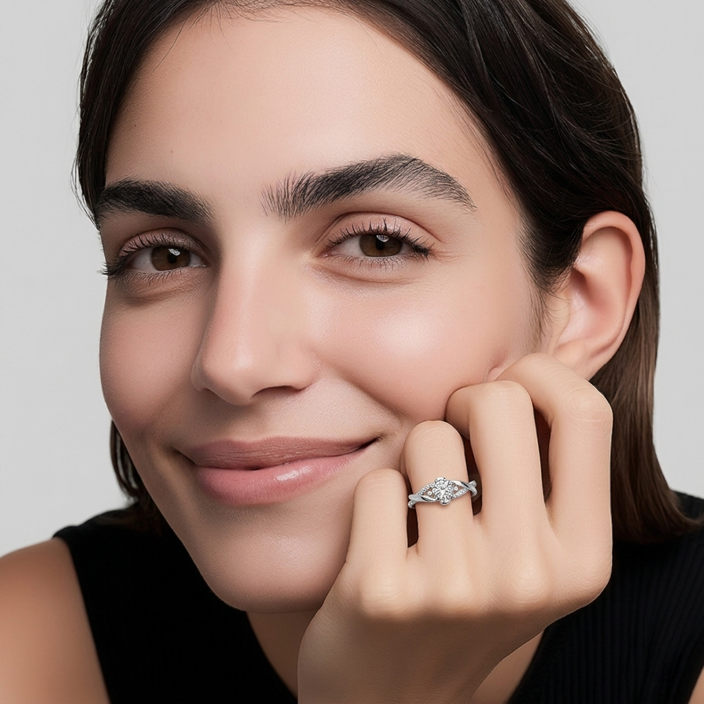 Bague argent zirconium