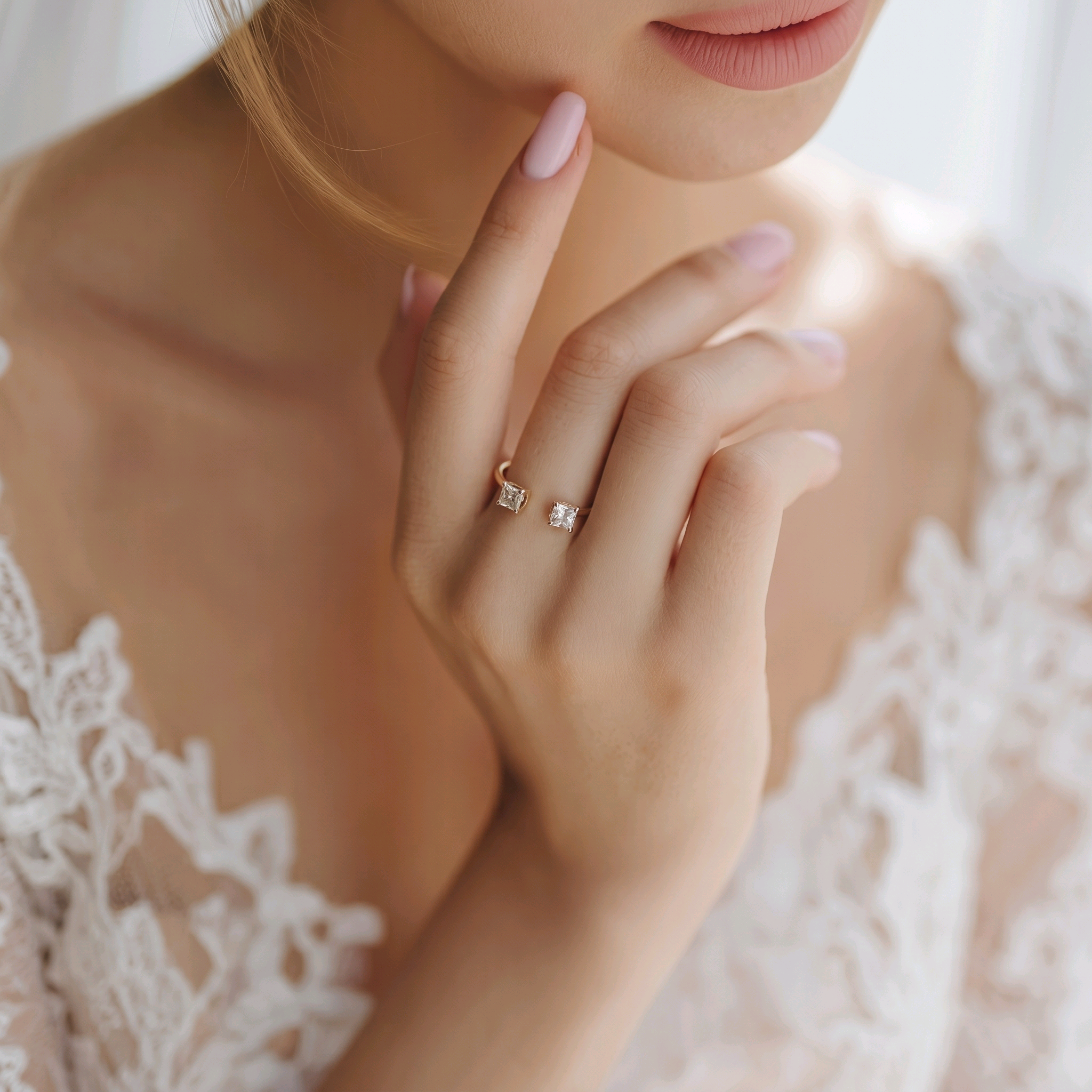 Bague ajustable avec zirconium