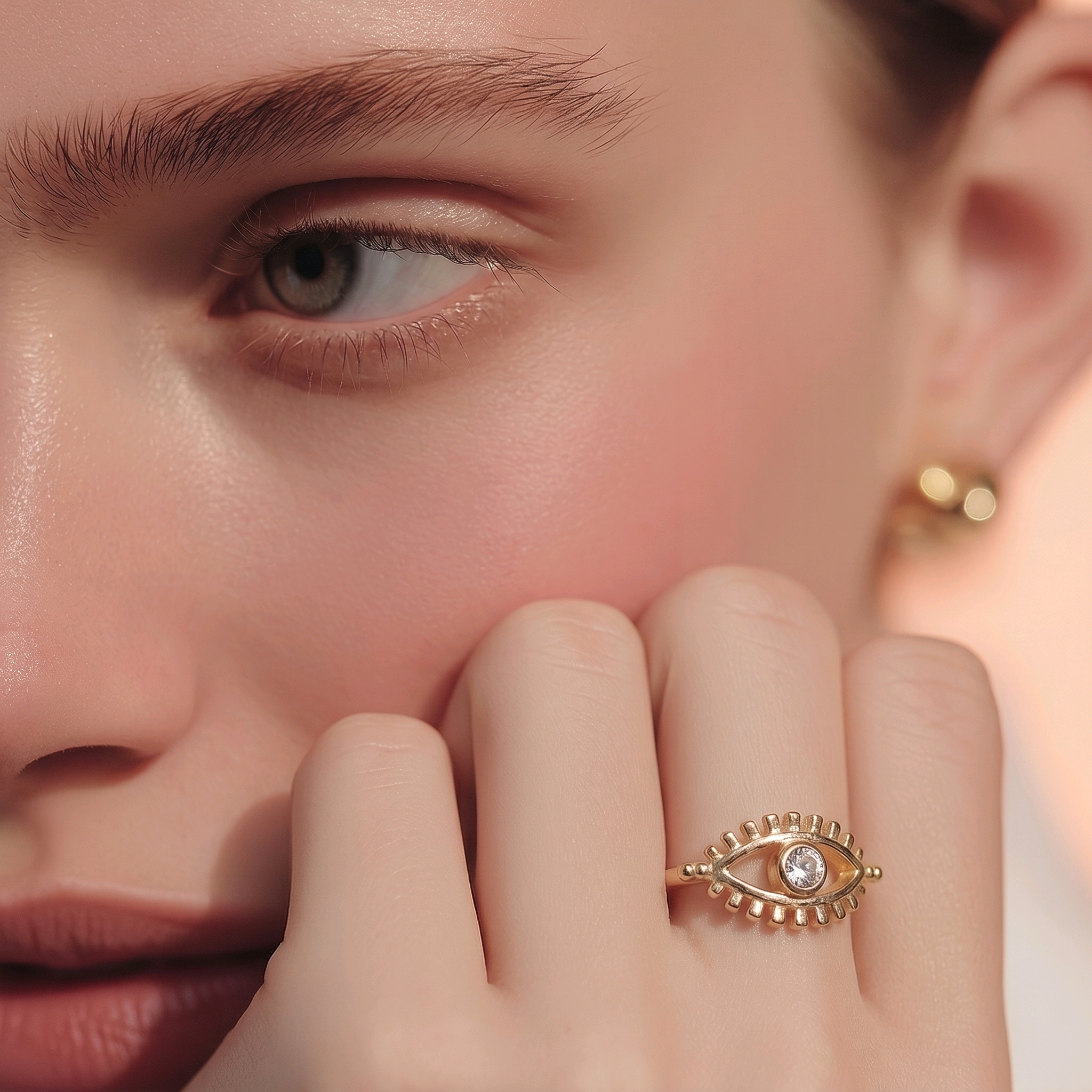 Bague œil zirconium