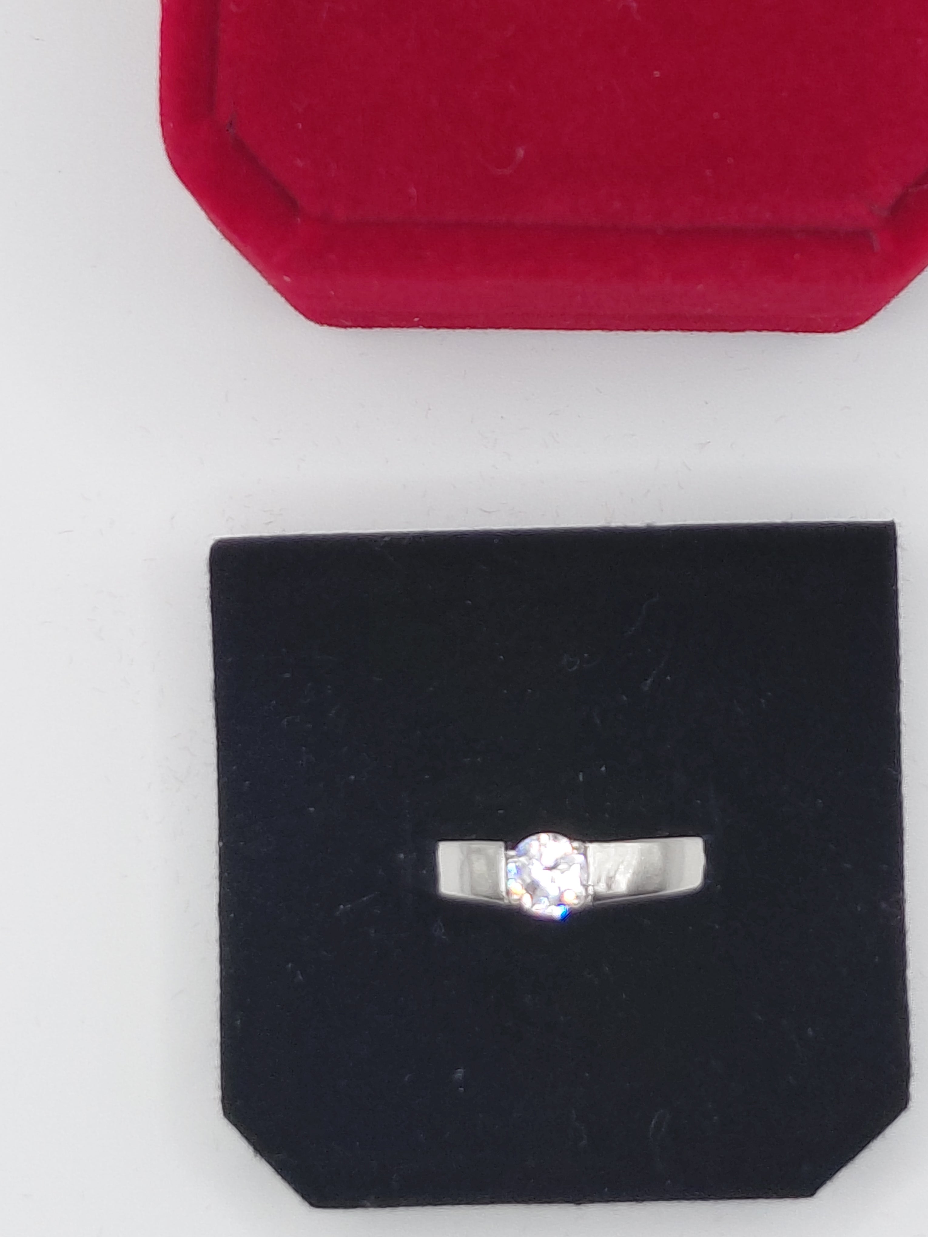 Bague argent ajustable avec zirconium