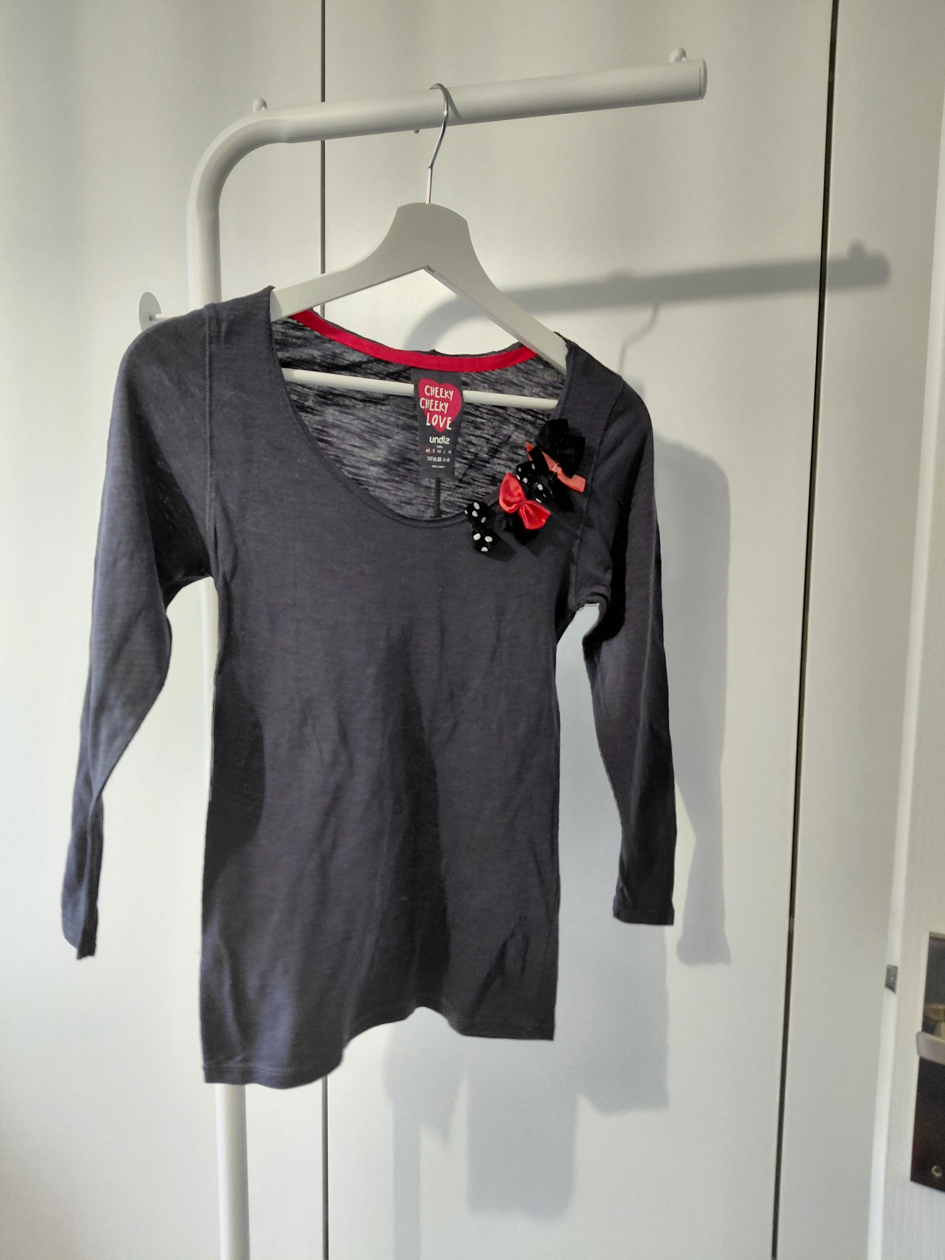 Tee-shirt manches longues femme Checky check love