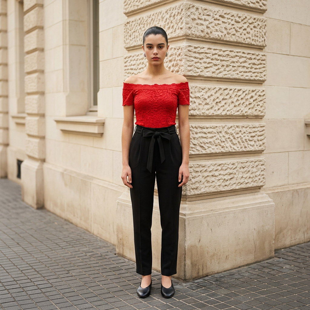 Combinaison rouge et noir
