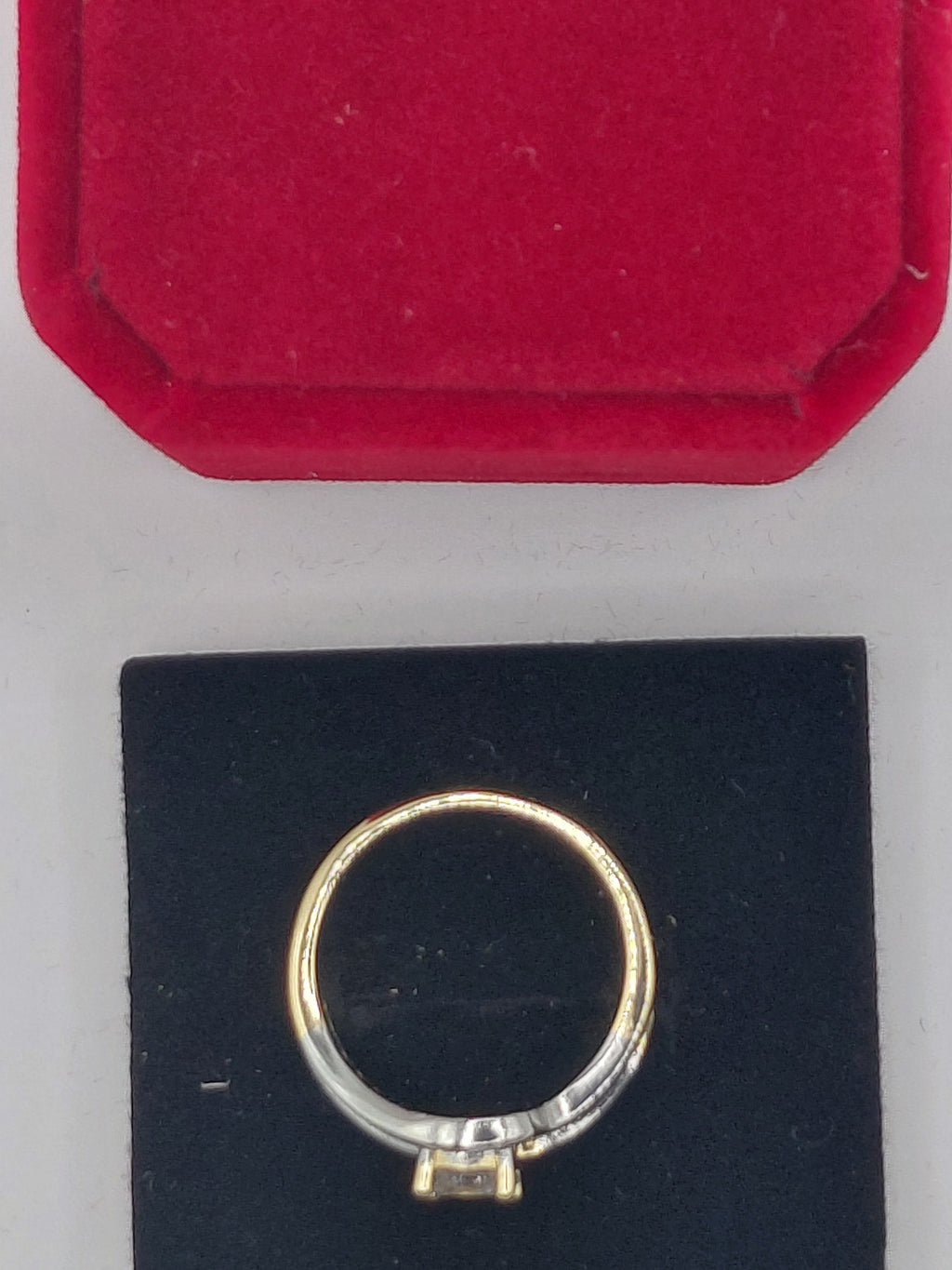 Bague saphir et zirconium