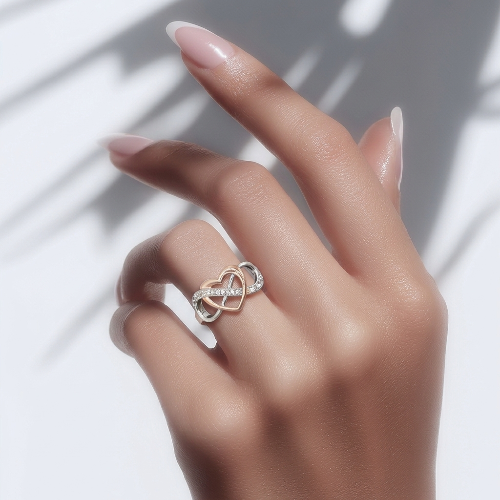 Bague forme coeur