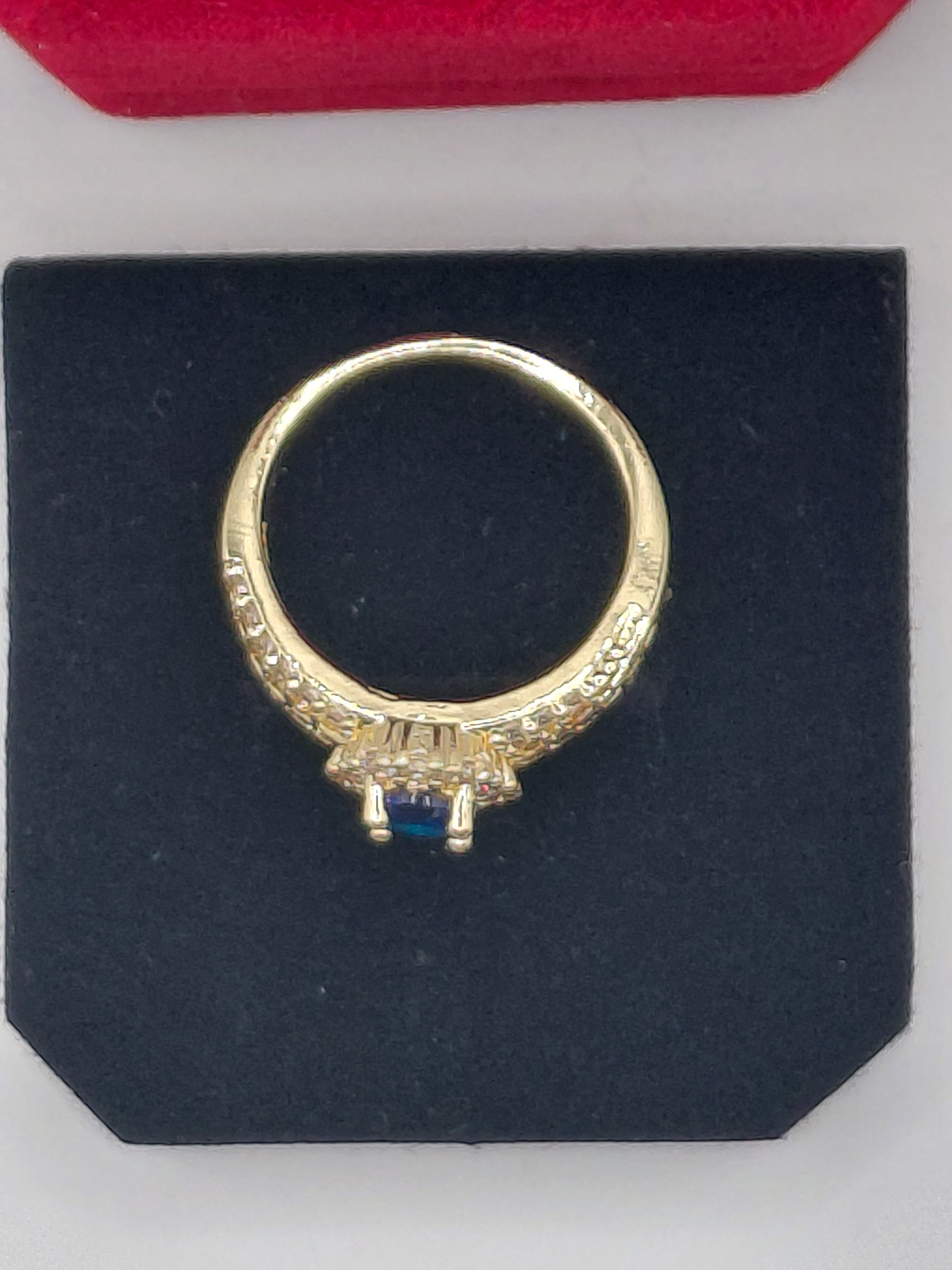 Bague saphir zirconium