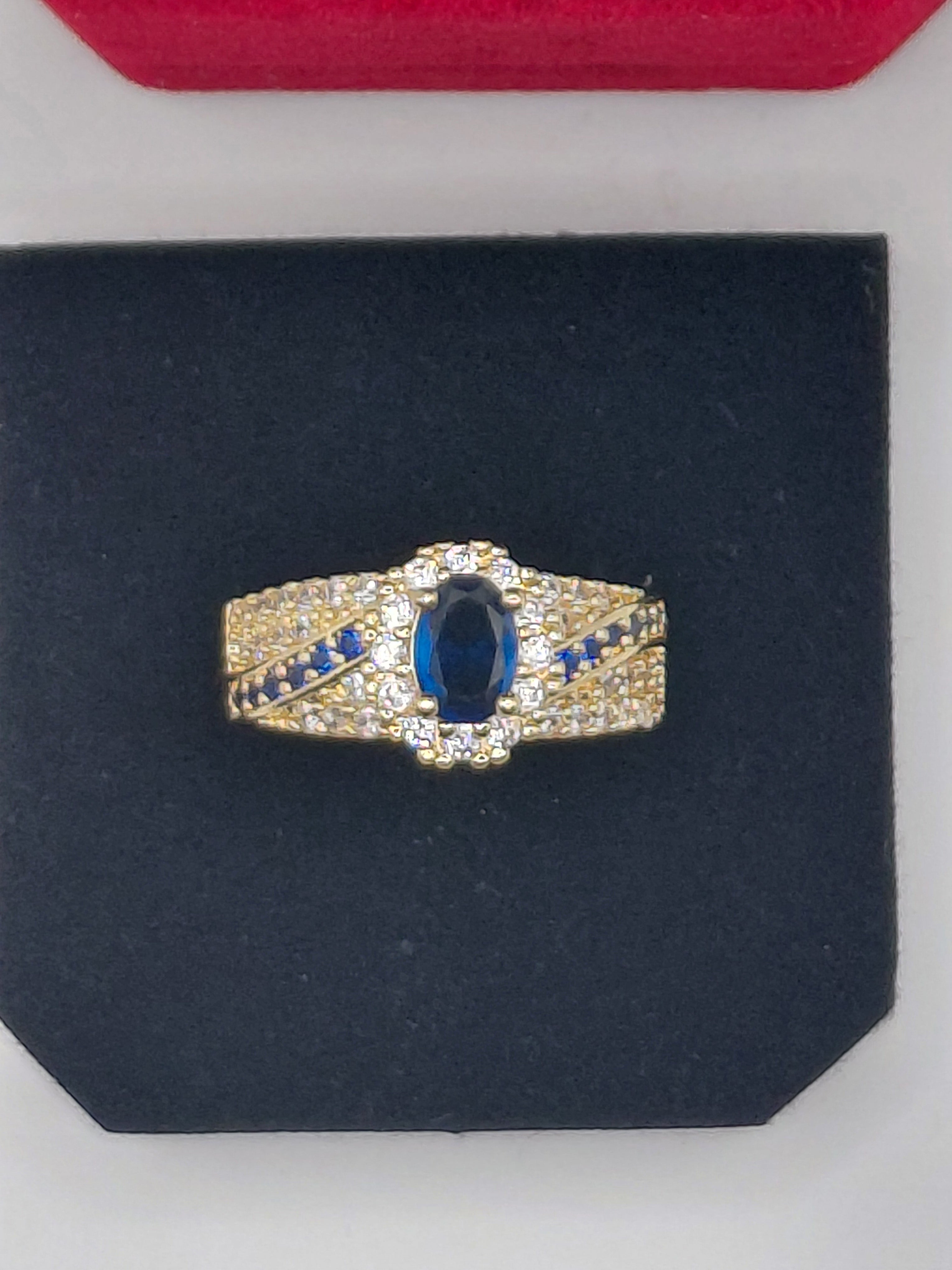 Bague saphir zirconium