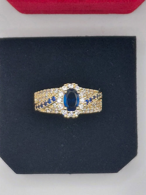 Bague saphir zirconium